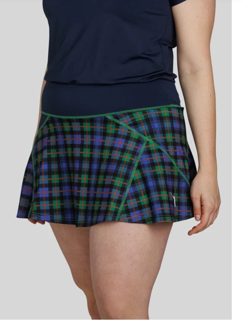 William Murray Tartan Green Plaid Classic Stella Golf Skirt